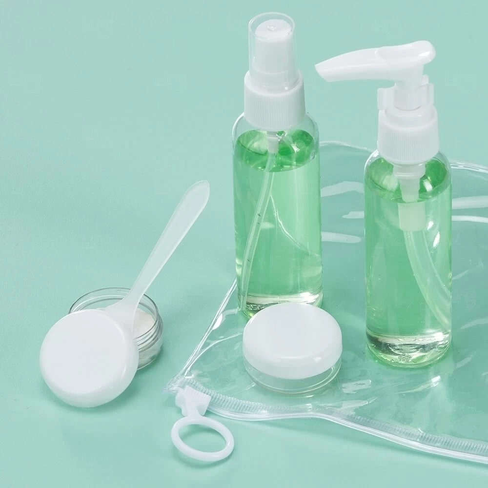 Kit Viagem 5 Peças para Líquidos e Cremes Personalizado 