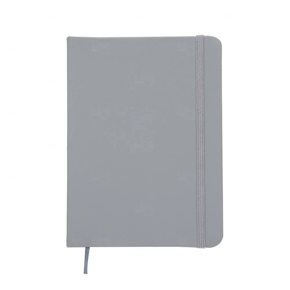 Moleskine Emborrachado Personalizado - 18,1 x 13,1 cm Cinza