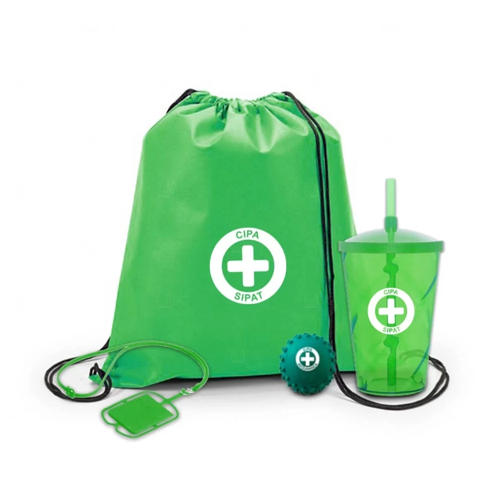 Kit Boas-Vindas Personalizado - 4 Peças Verde