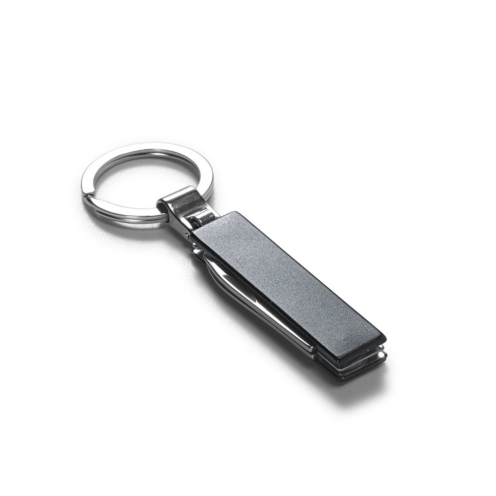 Chaveiro de Metal Tipo Canivete Personalizado Preto