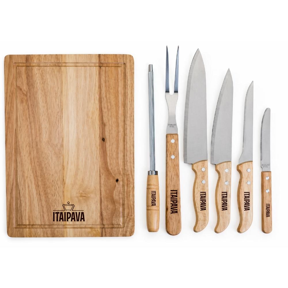Kit Churrasco Personalizado - 8 Peças com Estojo 