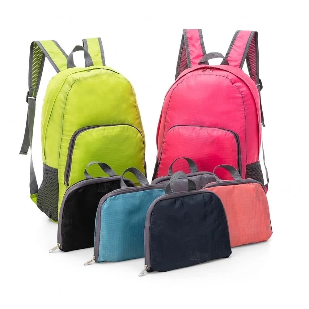 Mochila Dobrável Impermeável 21L Personalizada 