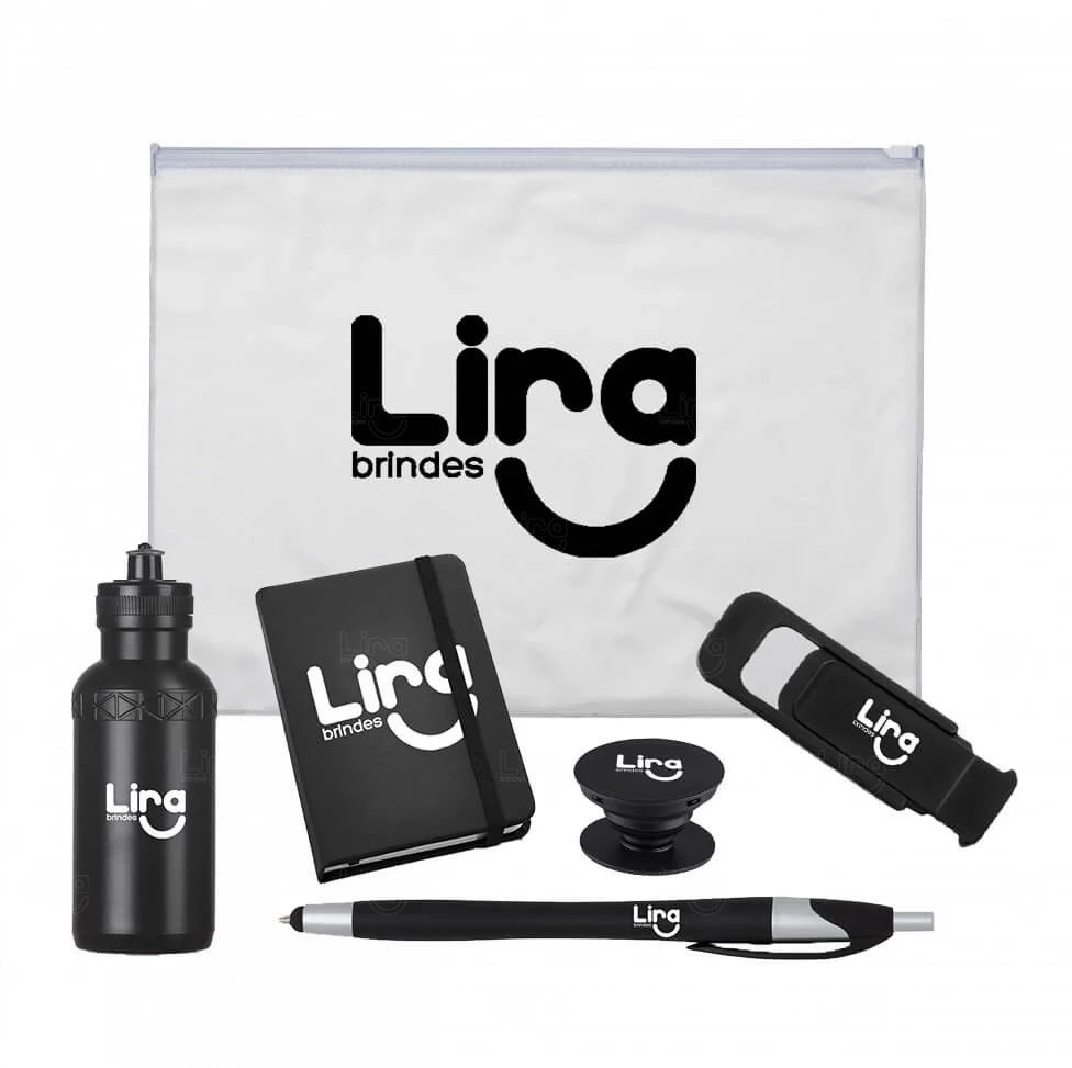 Kit Boas-Vindas Personalizado - 6 Peças Preto