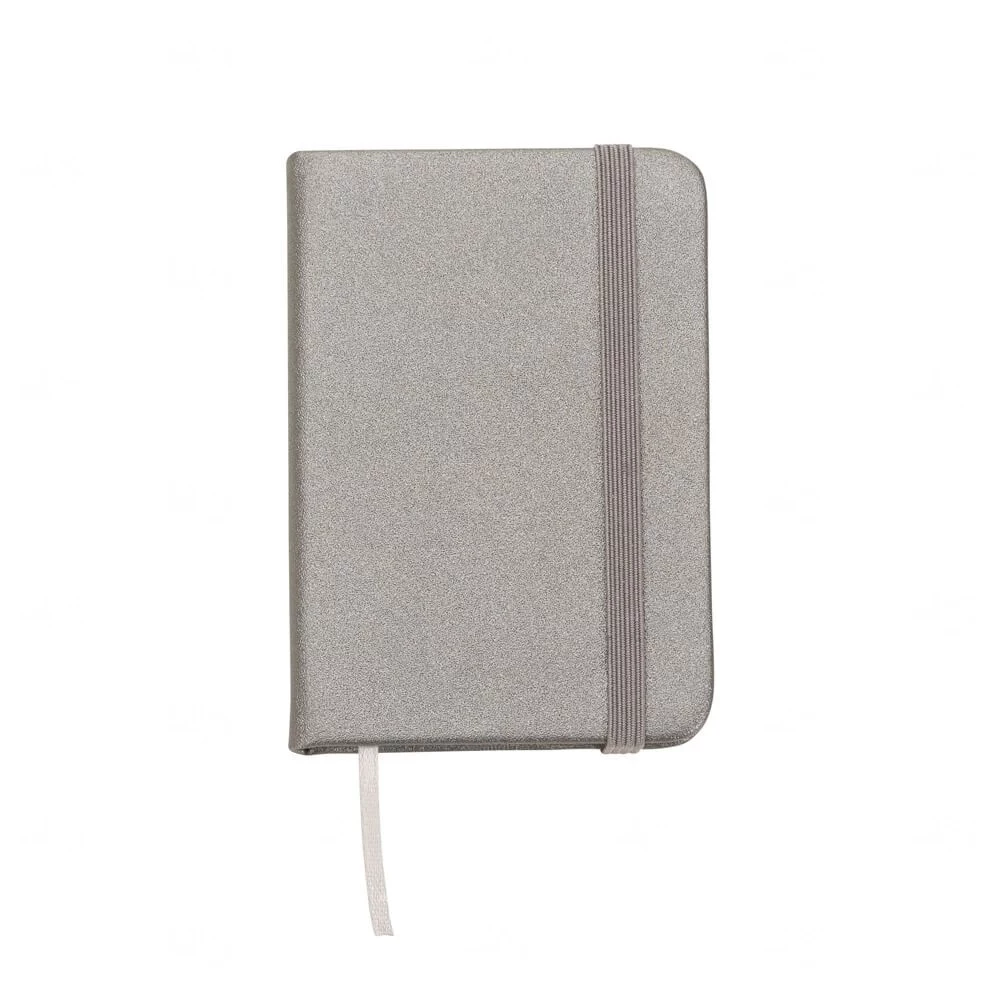 Mini Moleskine Personalizado - 10,3 x 7,4 cm Prata