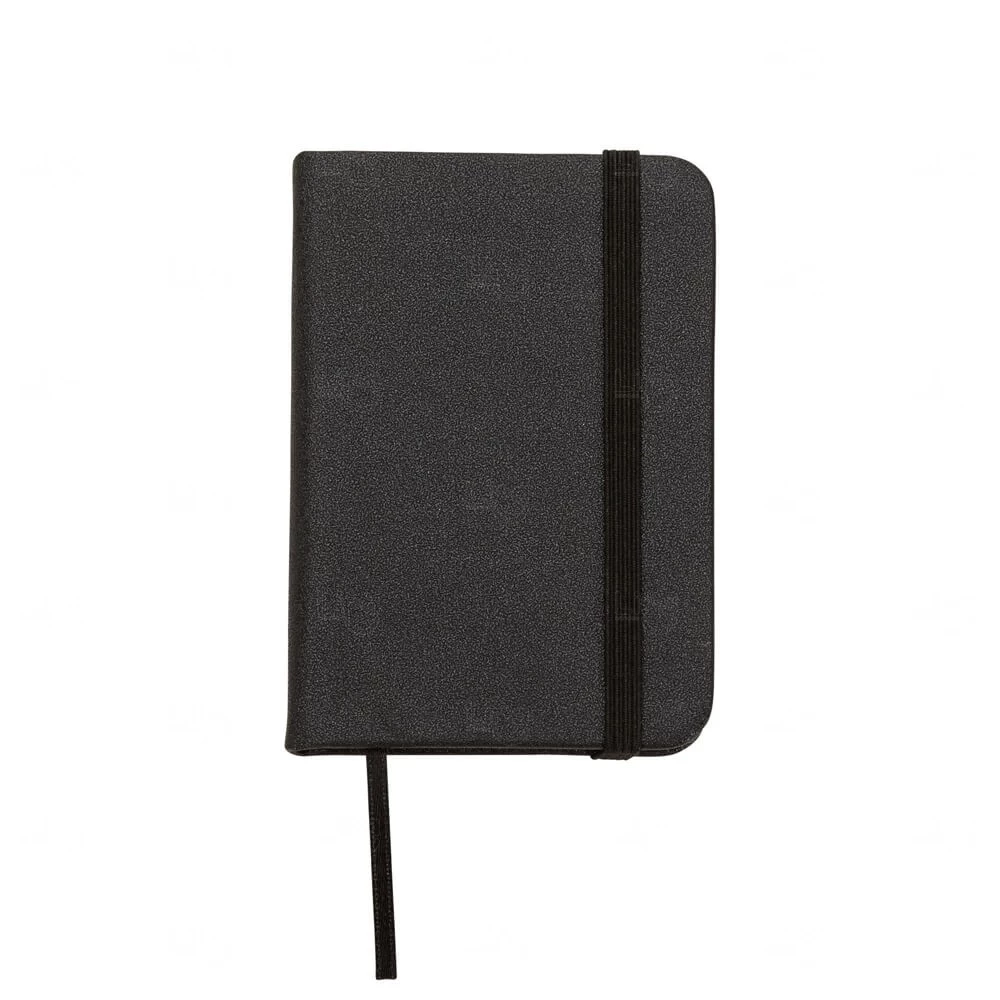 Mini Moleskine Personalizado - 10,3 x 7,4 cm Preto