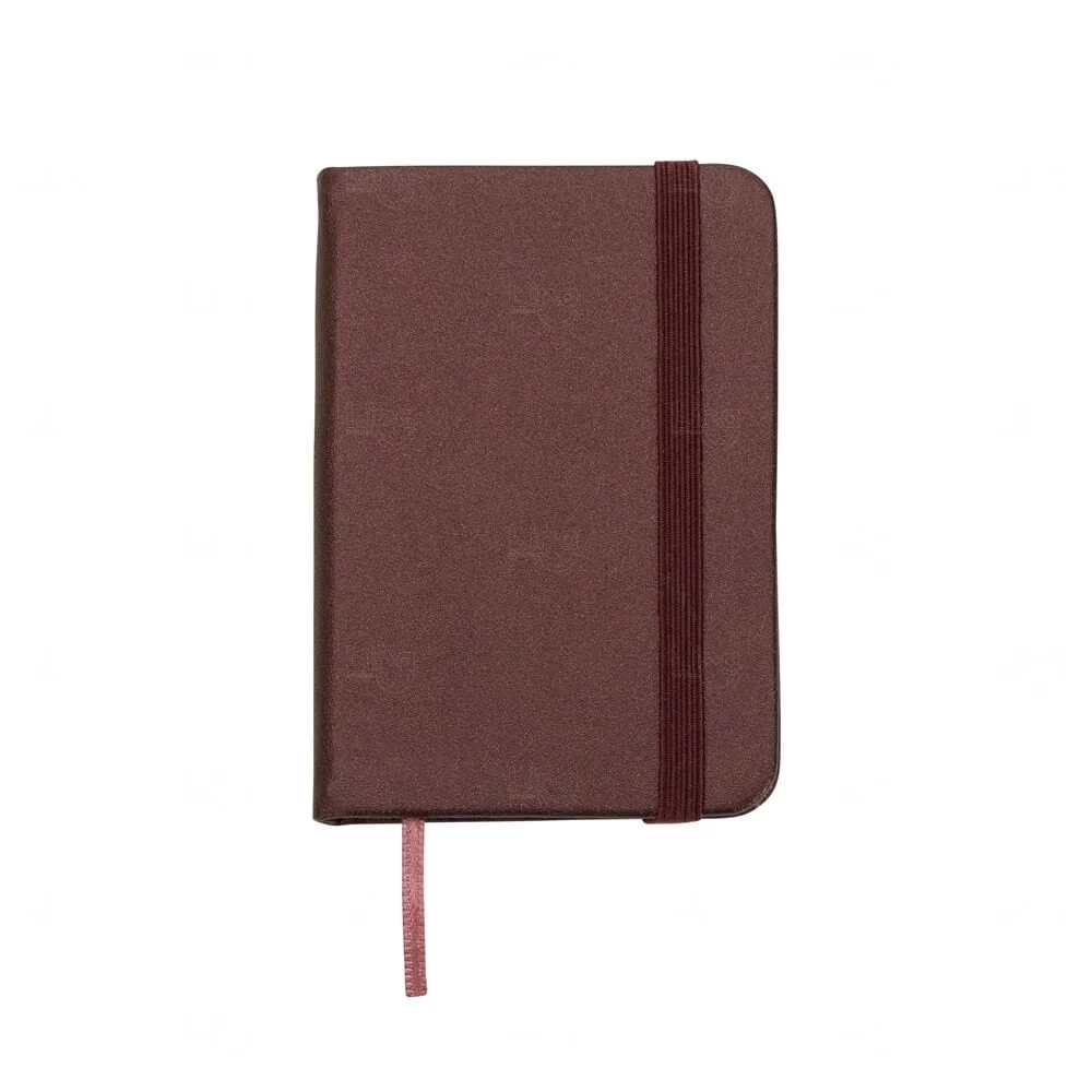 Mini Moleskine Personalizado - 10,3 x 7,4 cm Vinho