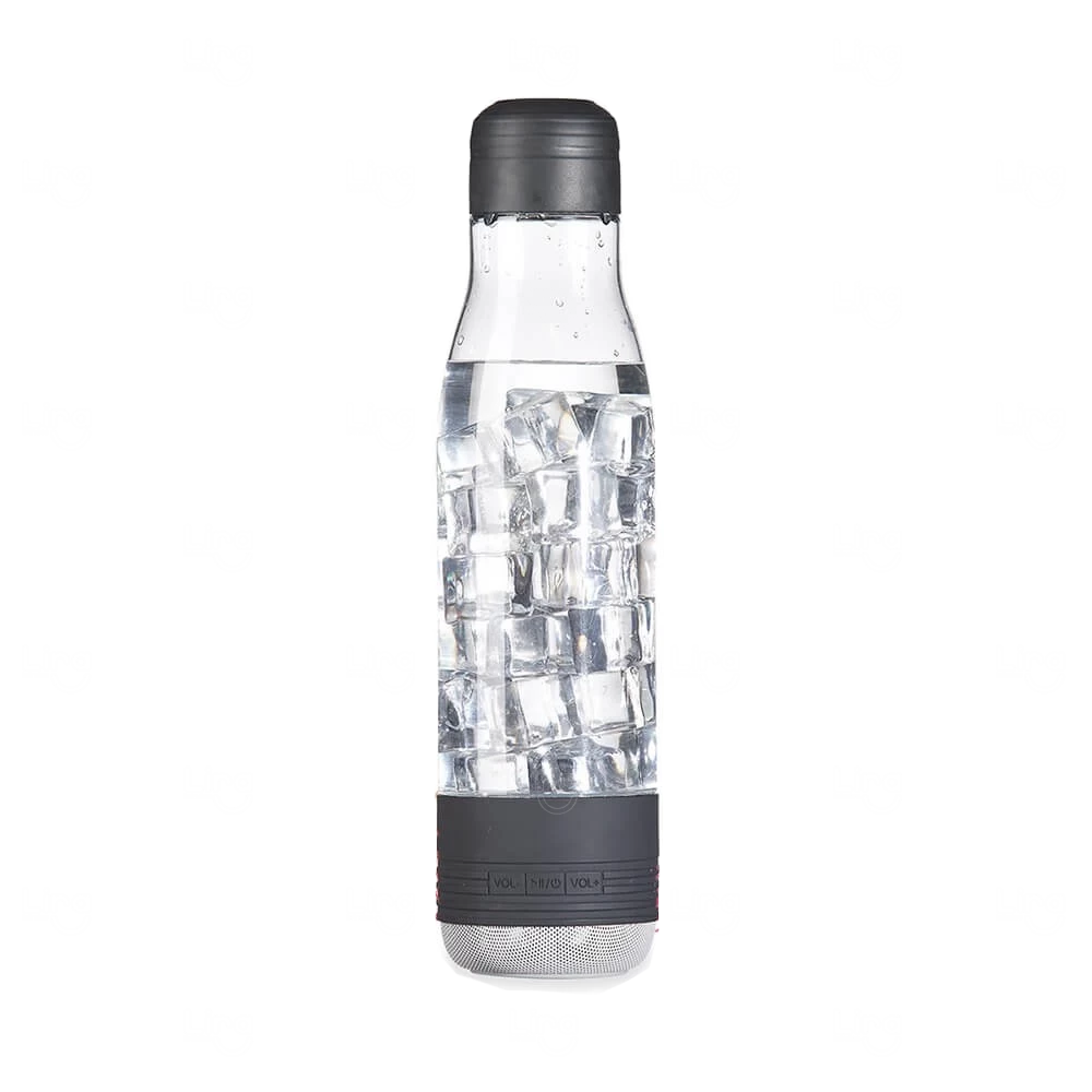 Caixa de Som e Squeeze Personalizada Bluetooth - 720ml Transparente