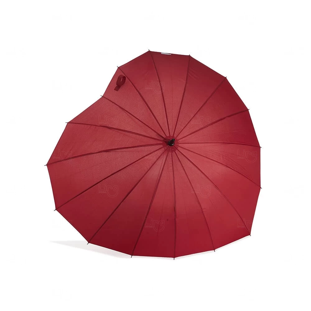Guarda Chuva Personalizado Coração Vermelho