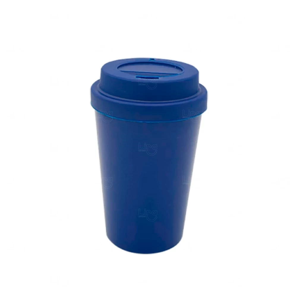 Copo com Tampa Reutilizável Personalizado - 400ml 