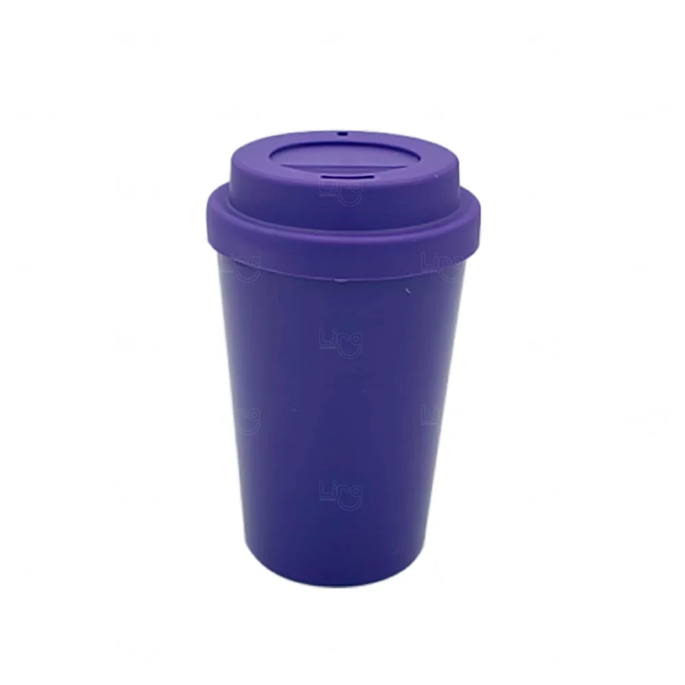 Copo com Tampa Reutilizável Personalizado - 400ml 
