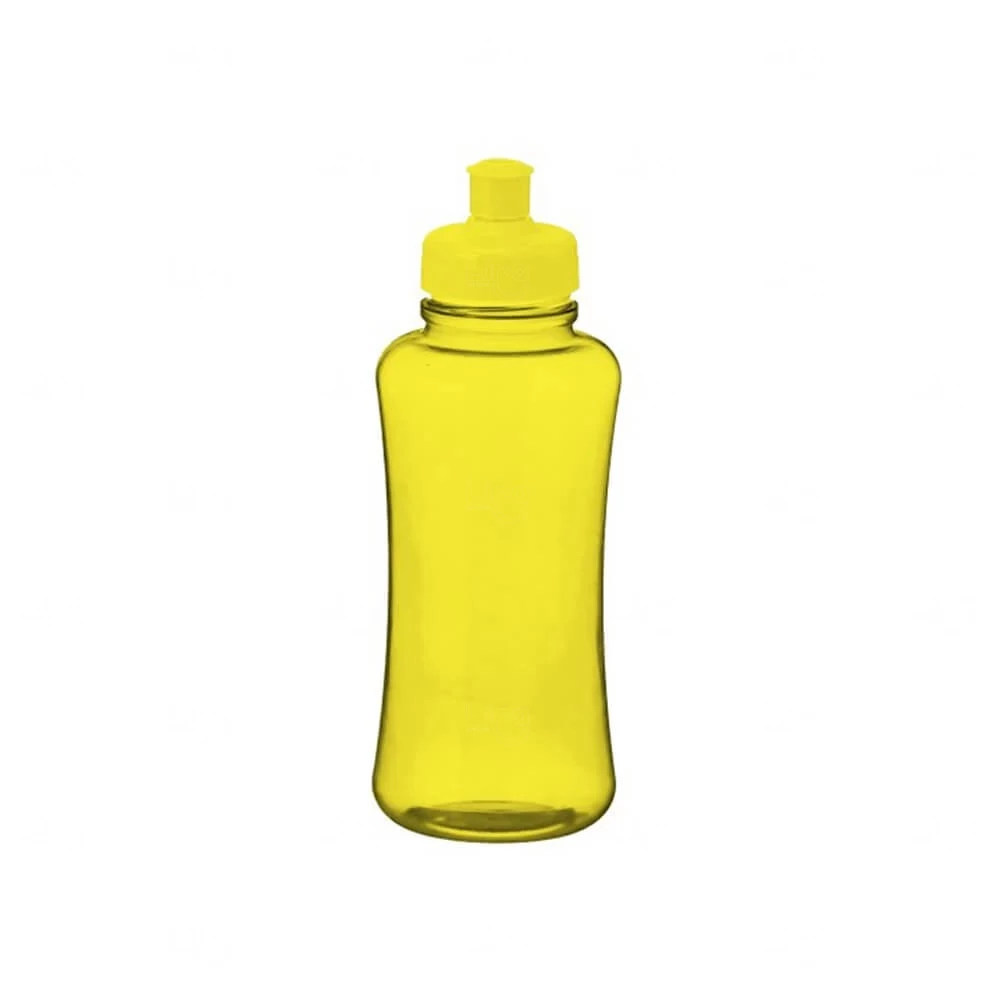 Squeeze Plástico em PVC 550ml Personalizado Amarelo