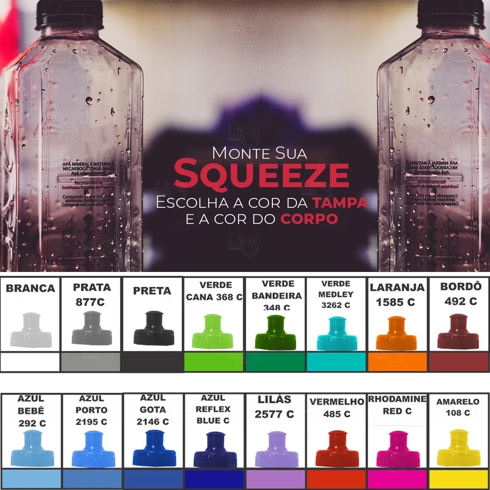 Squeeze Plástico em PVC 550ml Personalizado 