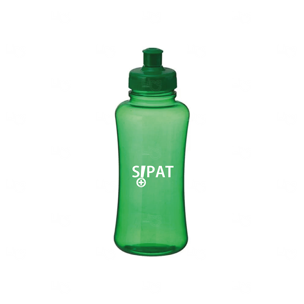 Squeeze Plástico em PVC 550ml Personalizado Verde