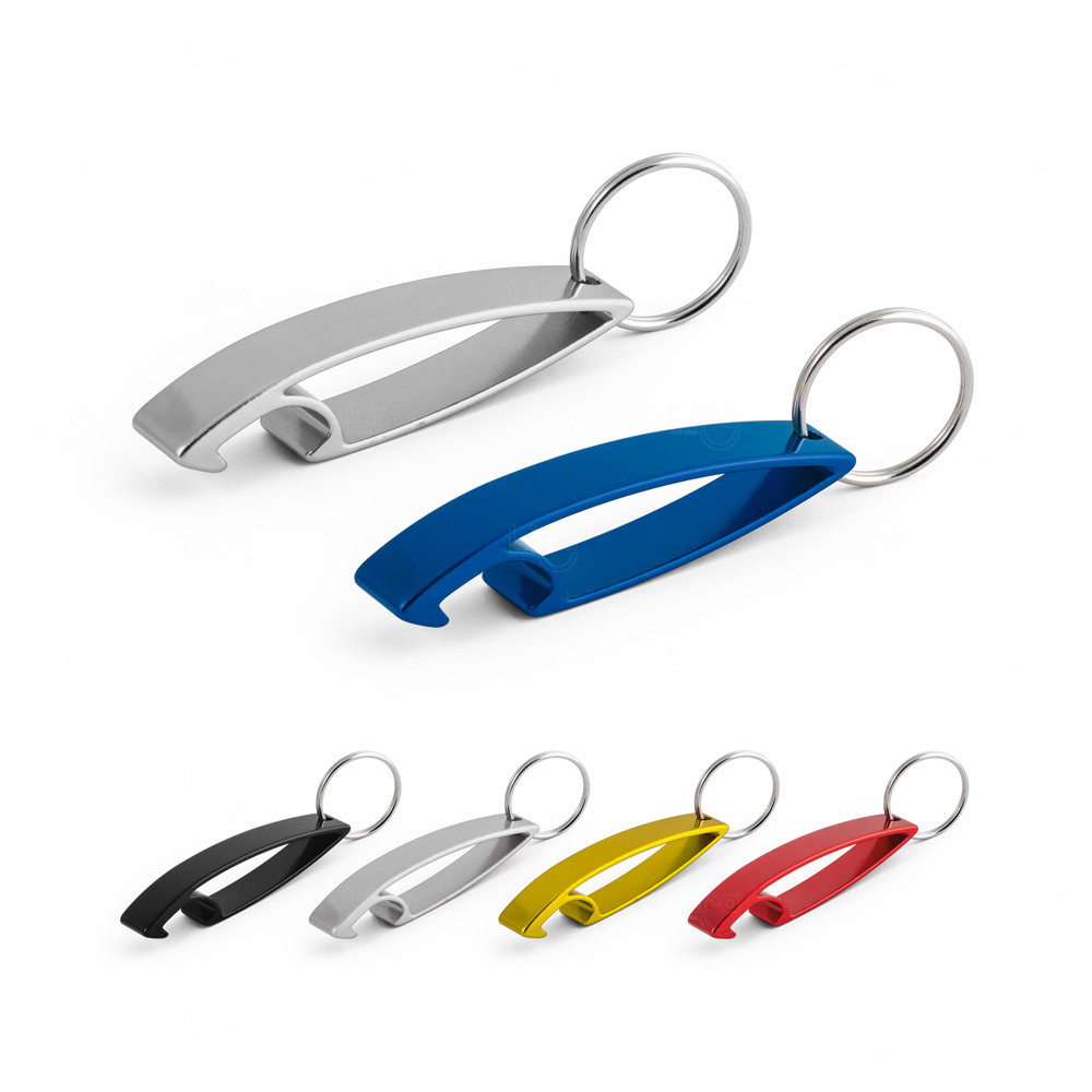 Chaveiro de Metal com Abridor de Garrafas Personalizado 