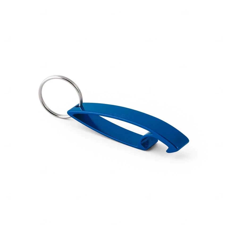 Chaveiro de Metal com Abridor de Garrafas Personalizado Azul
