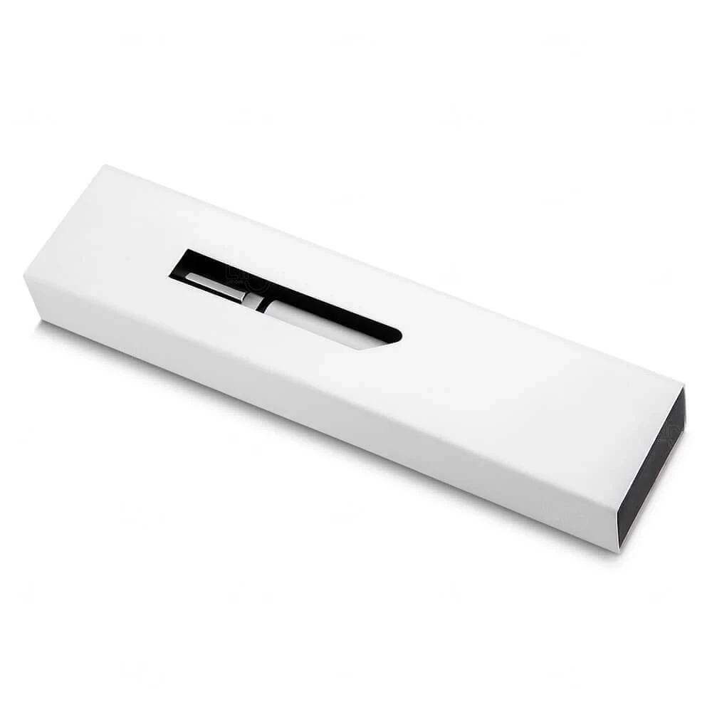 Caneta de Metal com Estojo Personalizado Branco