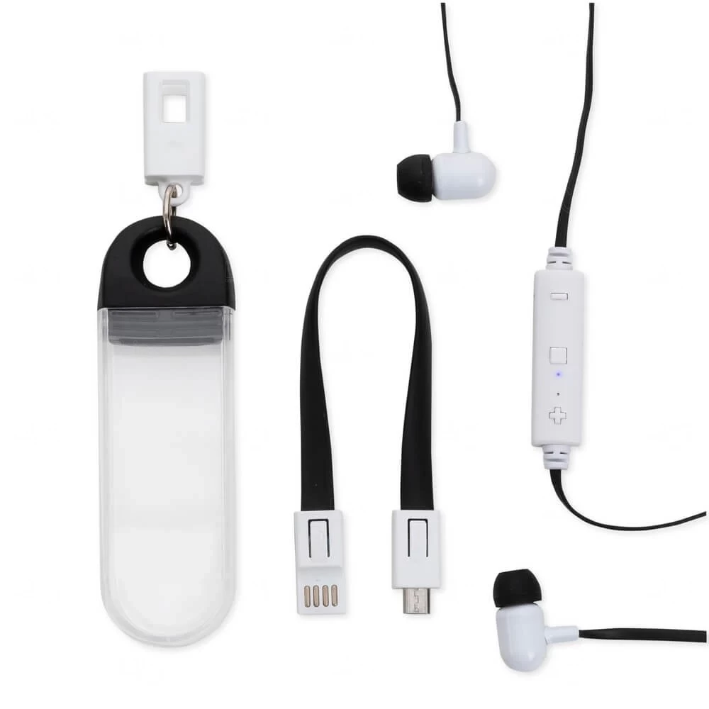 Fone de Ouvido Intra-auricular Bluetooth com Estojo Personalizado 