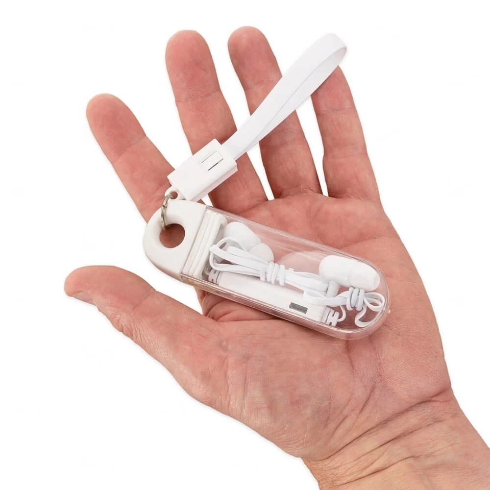Fone de Ouvido Intra-auricular Bluetooth com Estojo Personalizado 