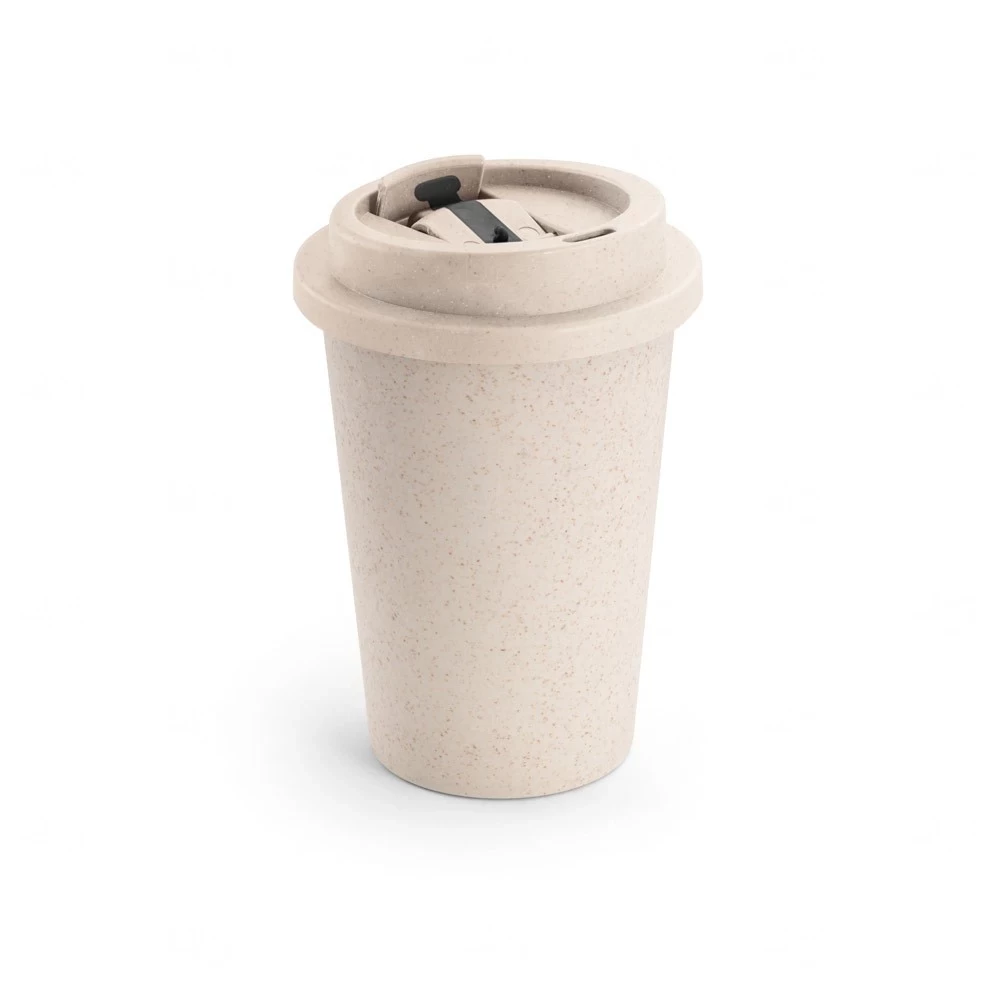 Copo Ecológico 380ml em Fibra de Bambu Personalizado Natural