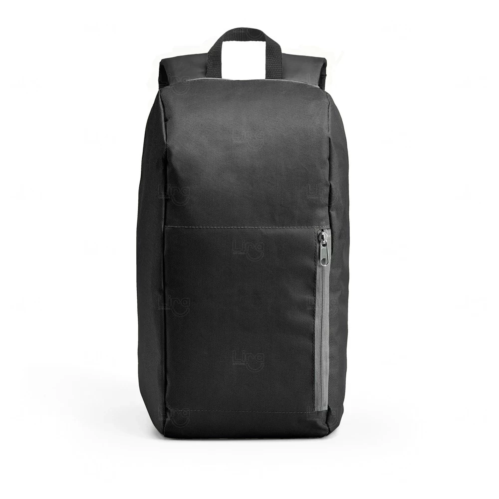 Mochila 10L Almofadada Personalizada Preto e Cinza