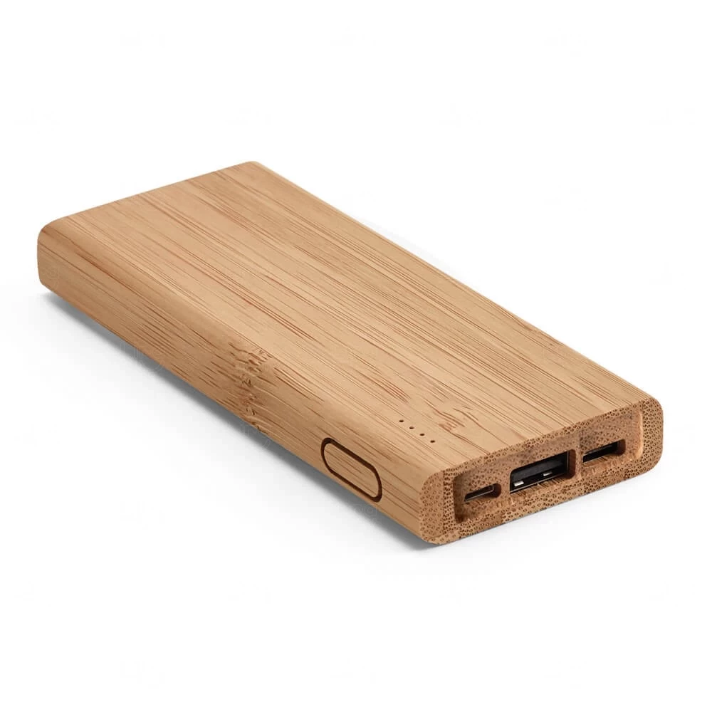 Bateria Portátil de Bambu 5.000mAh Personalizado 