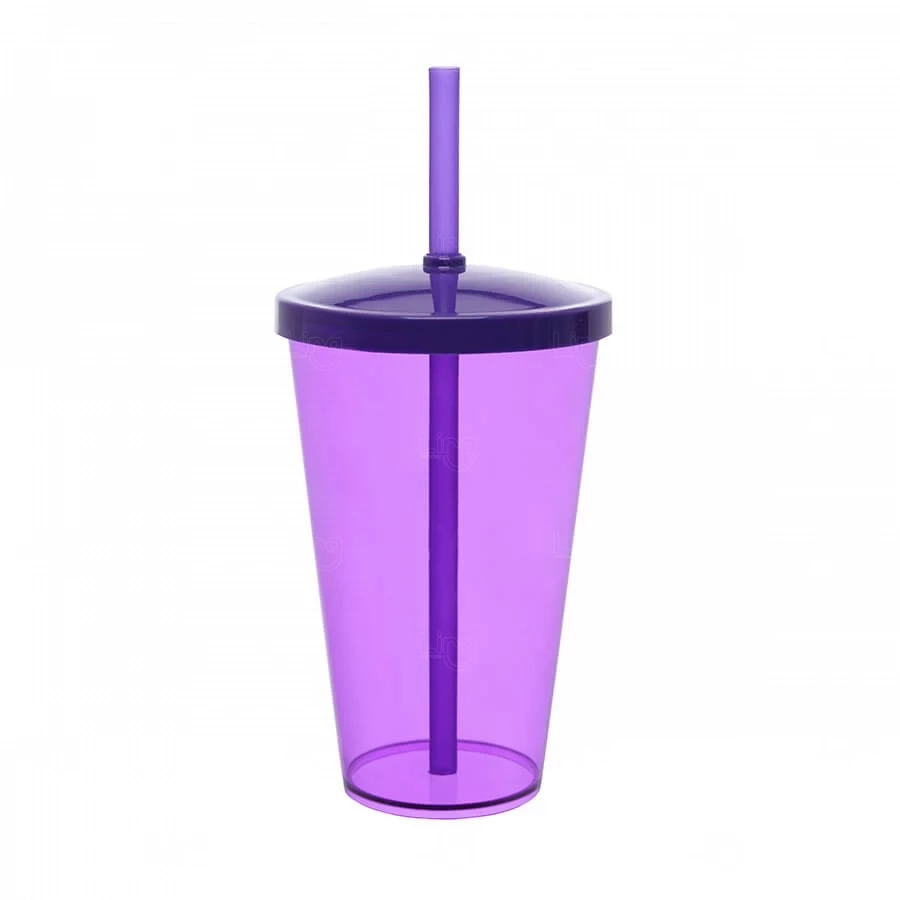 Copo Personalizado Liso (Leitoso ou Cristal) - 550ml Roxo