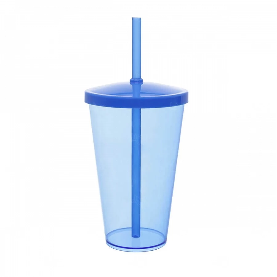 Copo Personalizado Liso (Leitoso ou Cristal) - 550ml Azul Claro