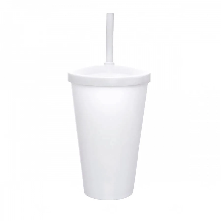 Copo Personalizado Liso (Leitoso ou Cristal) - 550ml Branco
