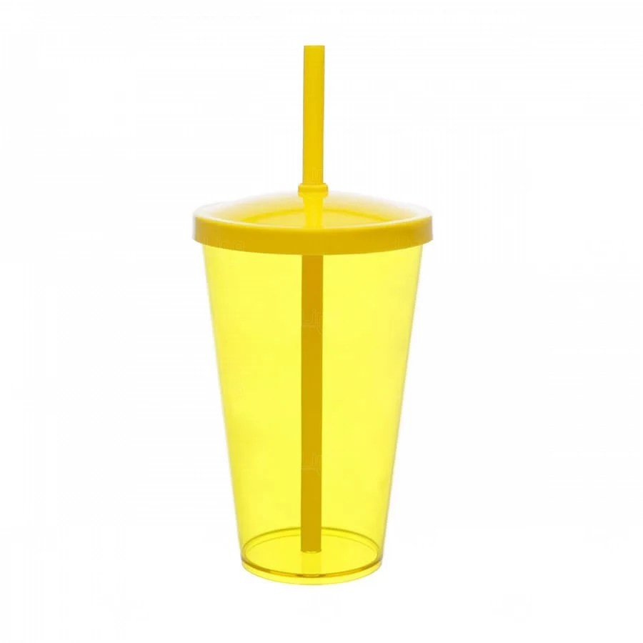 Copo Personalizado Liso (Leitoso ou Cristal) - 550ml Amarelo