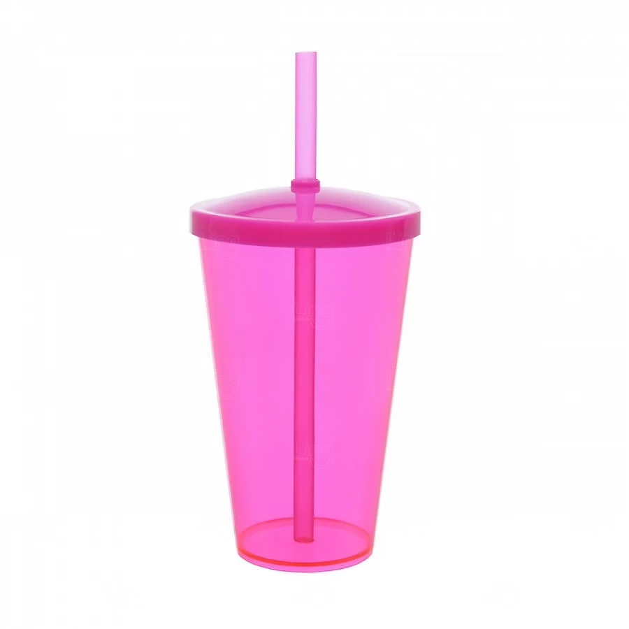 Copo Personalizado Liso (Leitoso ou Cristal) - 550ml Rosa