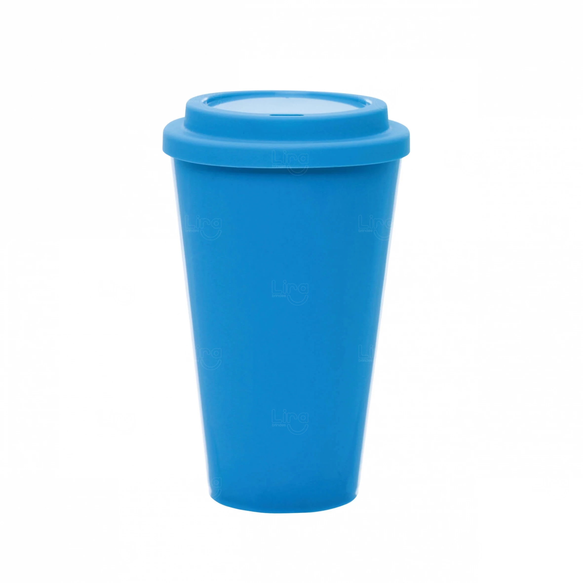 Copo In Mold Label com Tampa 550ml Personalizado Azul