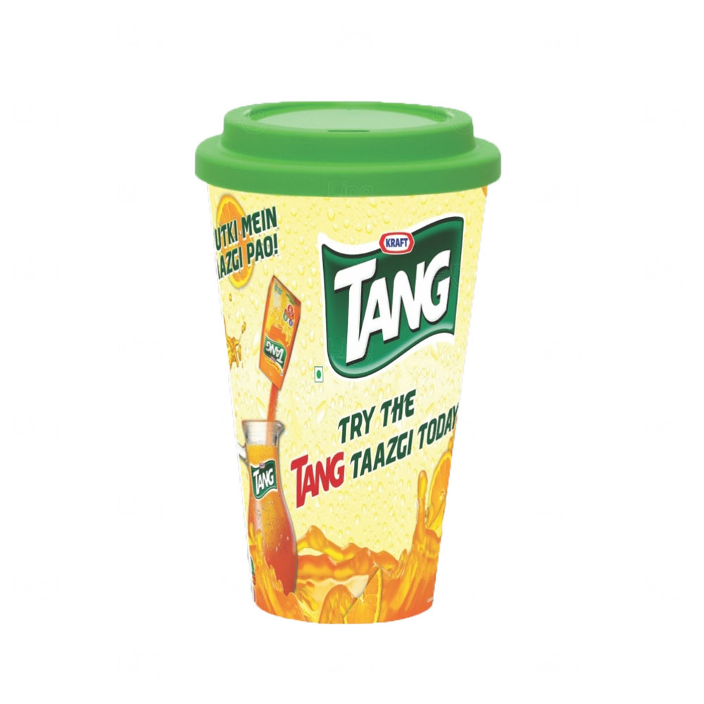 Copo In Mold Label com Tampa 550ml Personalizado Verde Claro