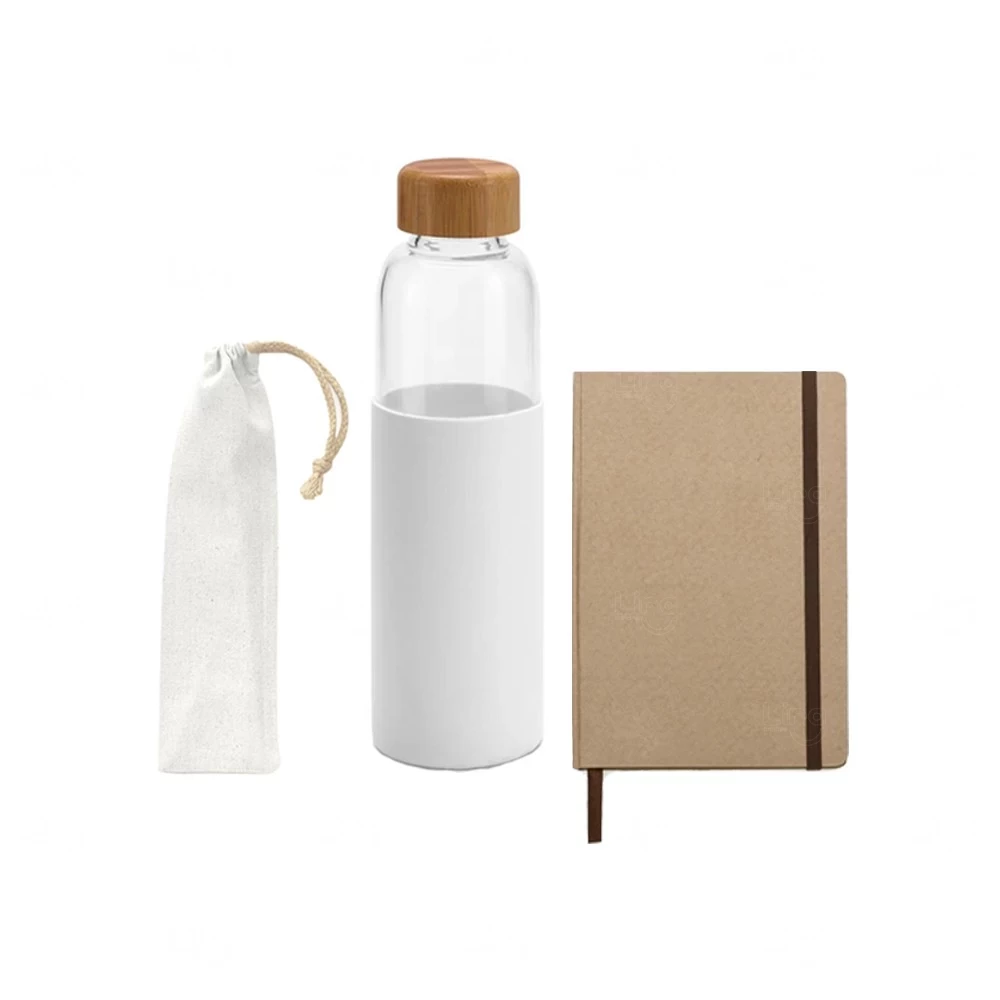 Kit Boas-Vindas Sustentável Personalizado - 3 Peças 