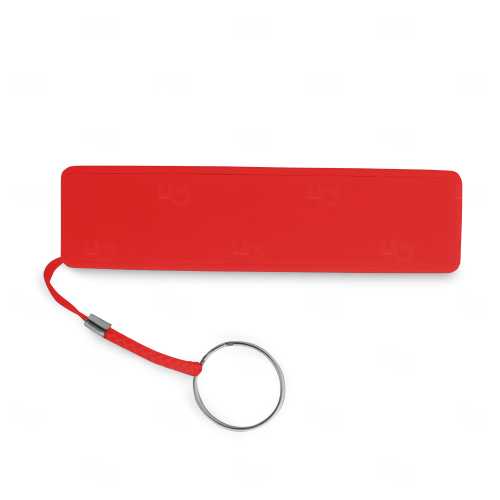 Carregador Portátil Personalizado - 1.200 mAh Vermelho