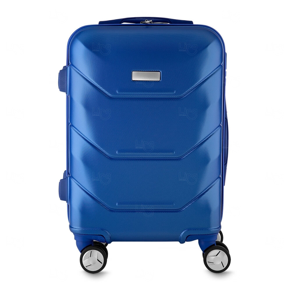Mala de Bordo 37L com Rodinhas Personalizada Azul