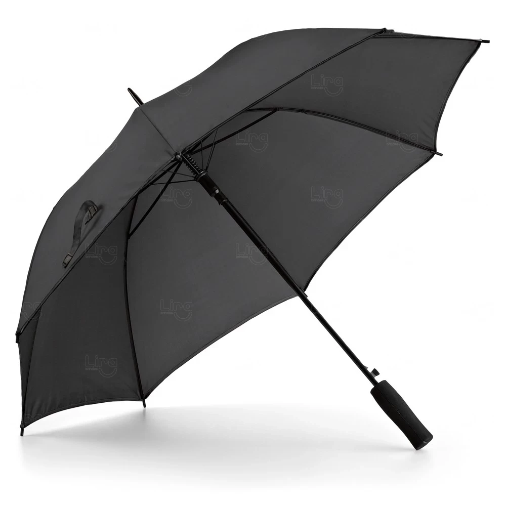 Guarda-Chuva Automático Preto com Borda Colorida Personalizado 