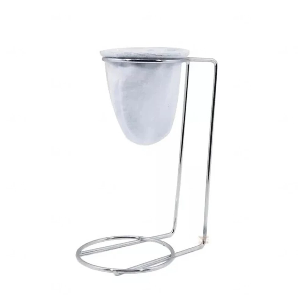 Mini Coador de Café com Suporte Personalizado Branco