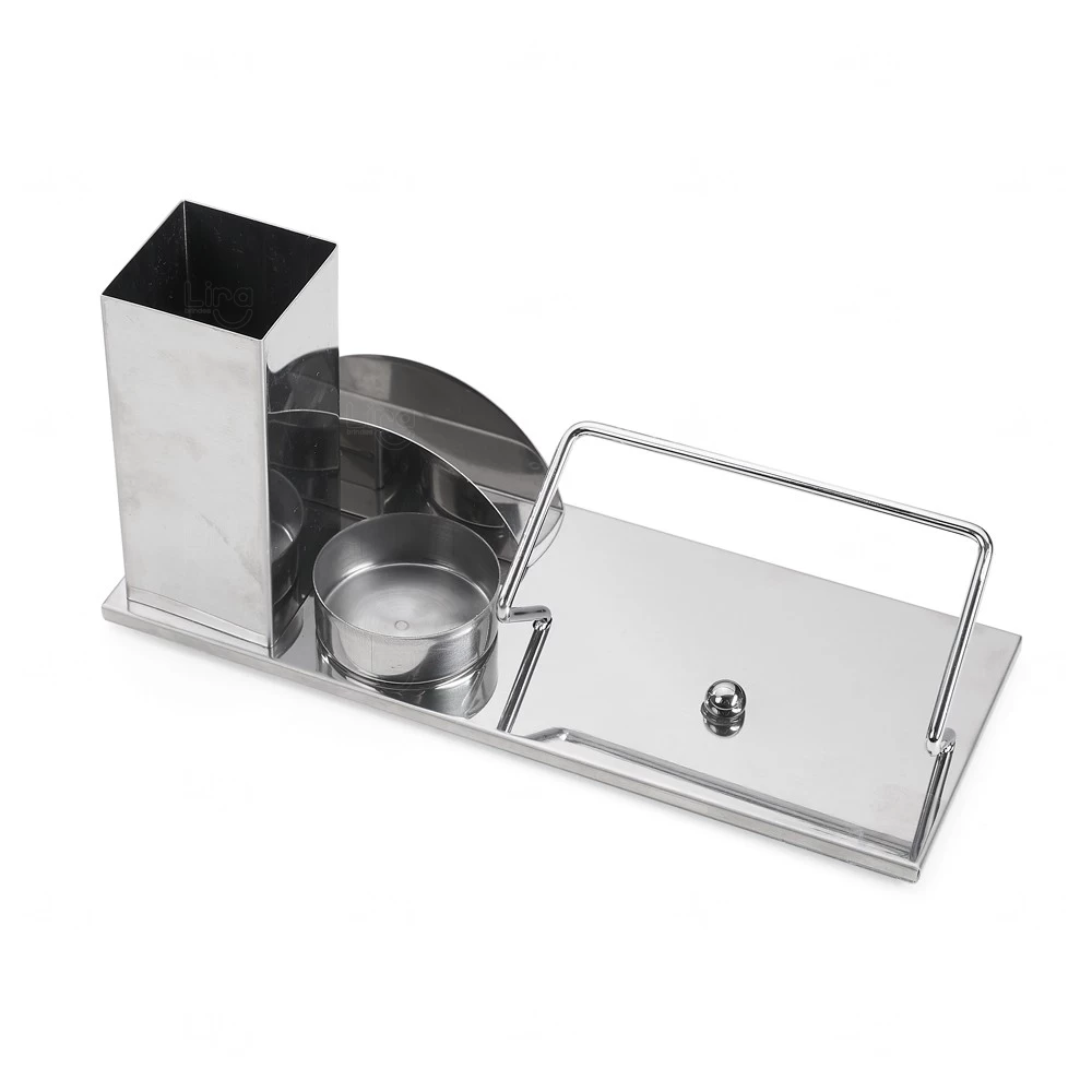 Kit Escritório Inox 4 em 1 Personalizado 