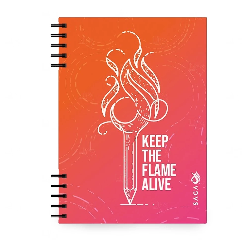 Caderno 100% Personalizado Capa Dura - 24 x 18cm Vermelho