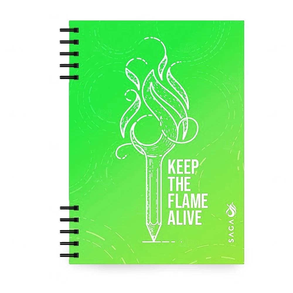 Caderno 100% Personalizado Capa Dura - 24 x 18cm Verde