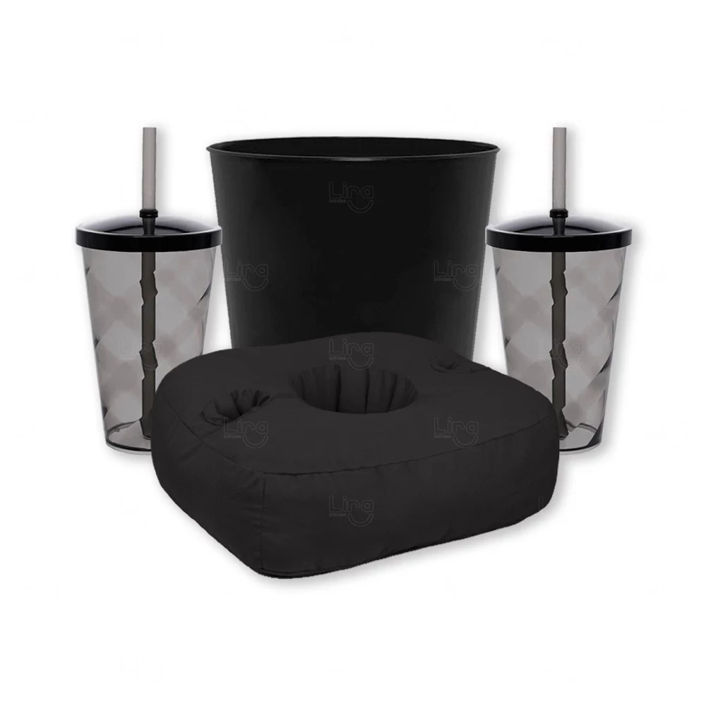Kit Cinema Pipoca Refri Personalizado - 4 Peças 