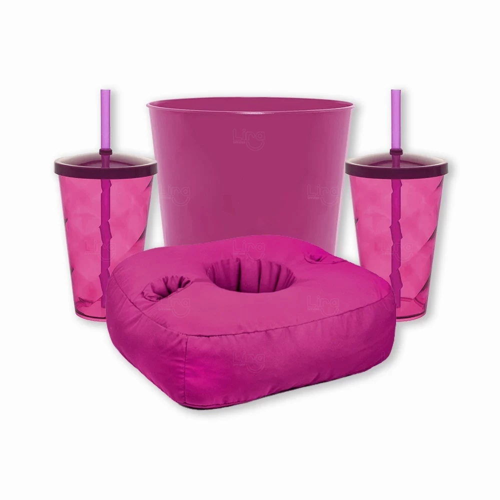Kit Cinema Pipoca Refri Personalizado - 4 Peças 