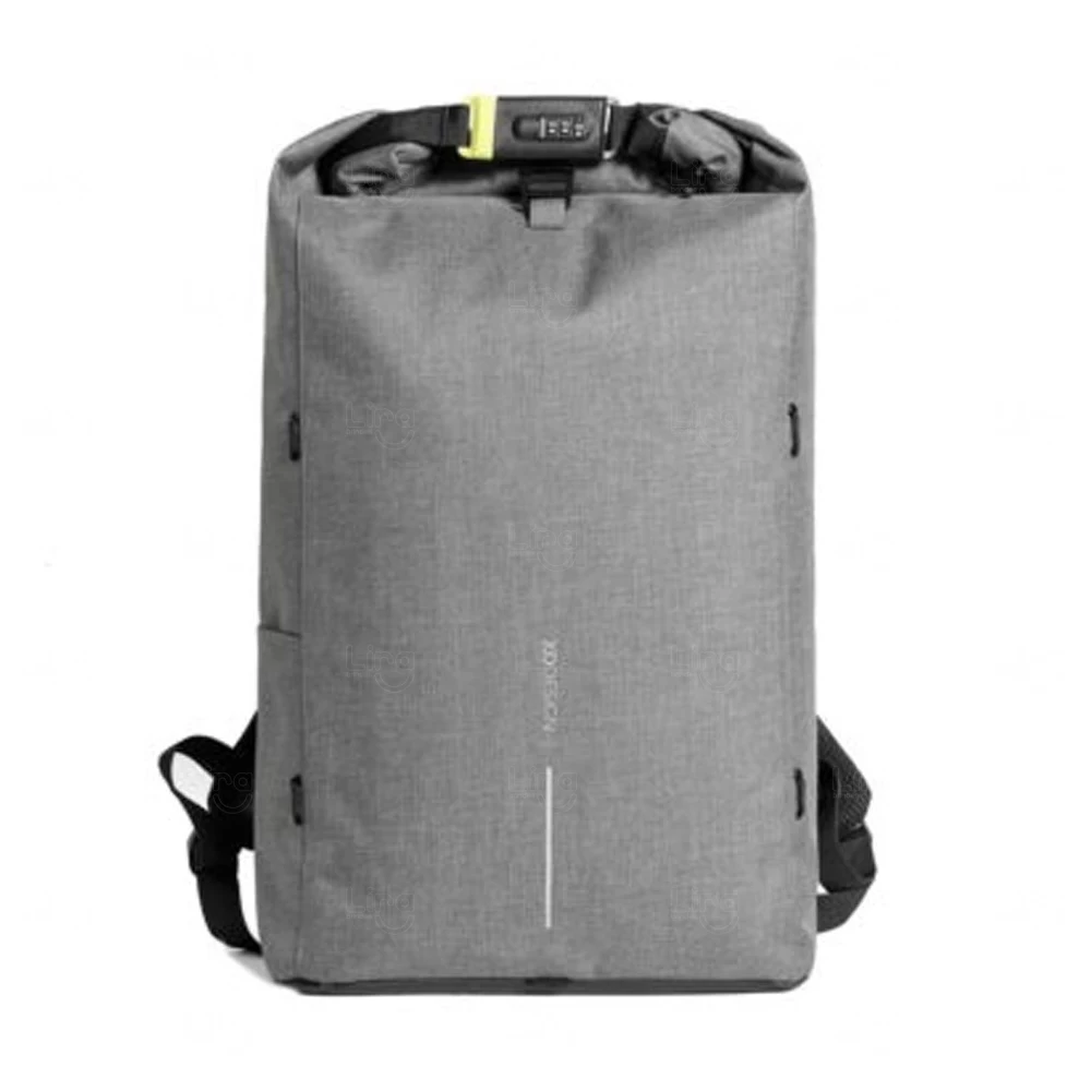 Mochila Antifurto Resistente à água Personalizada Cinza Claro