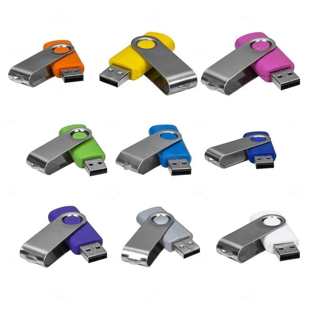 Pen Drive Tampa Giratória 32GB Personalizado 