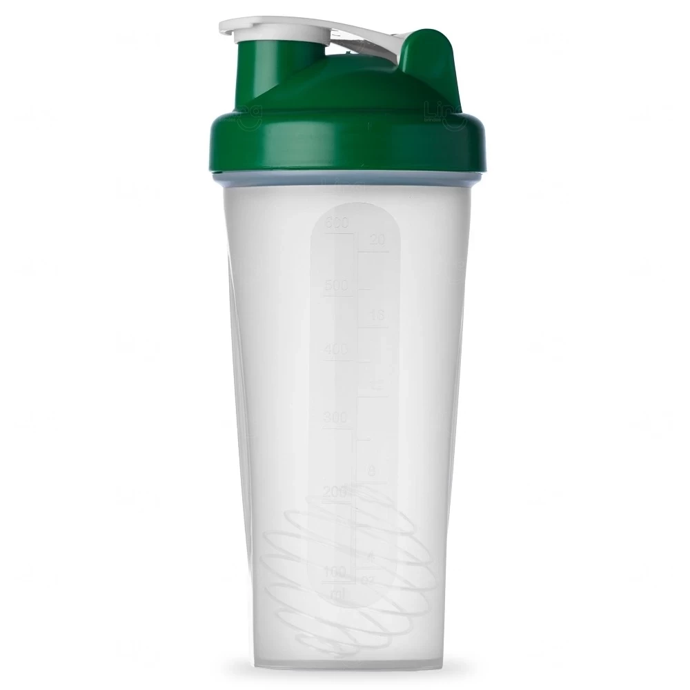 Coqueteleira com Misturador 600ml Personalizada Verde