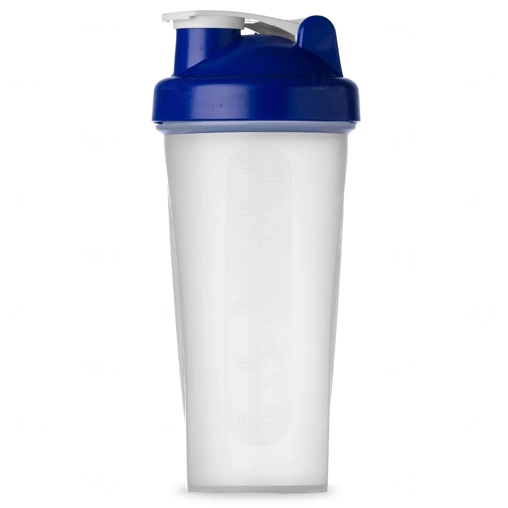 Coqueteleira com Misturador 600ml Personalizada Azul