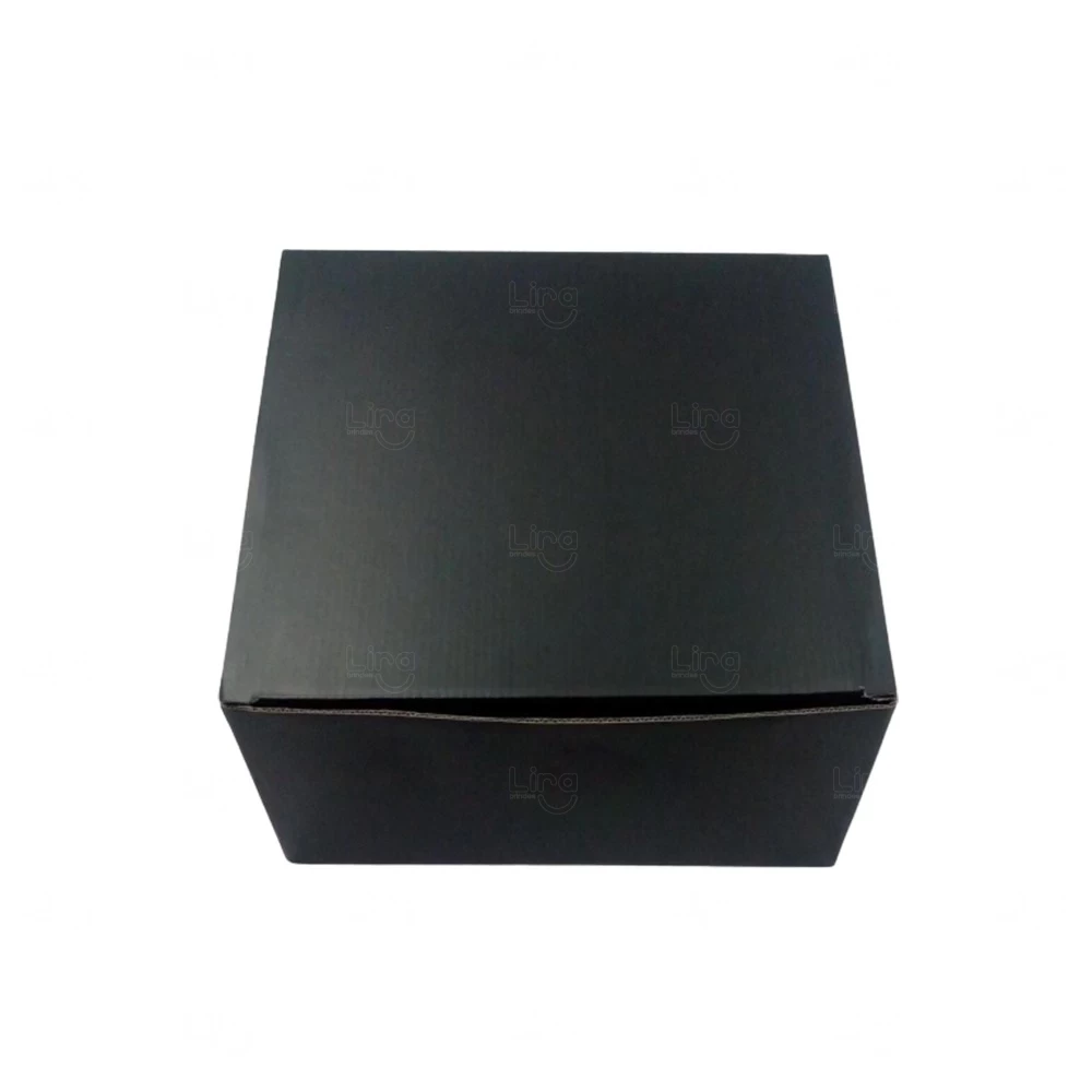 Caixa em Papelão Preta Fosca 30x23x13 cm Personalizada 