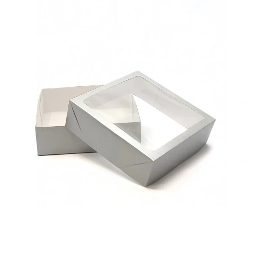 Caixa com Visor para Brinde Corporativo - 20 x 20 x 6 cm 