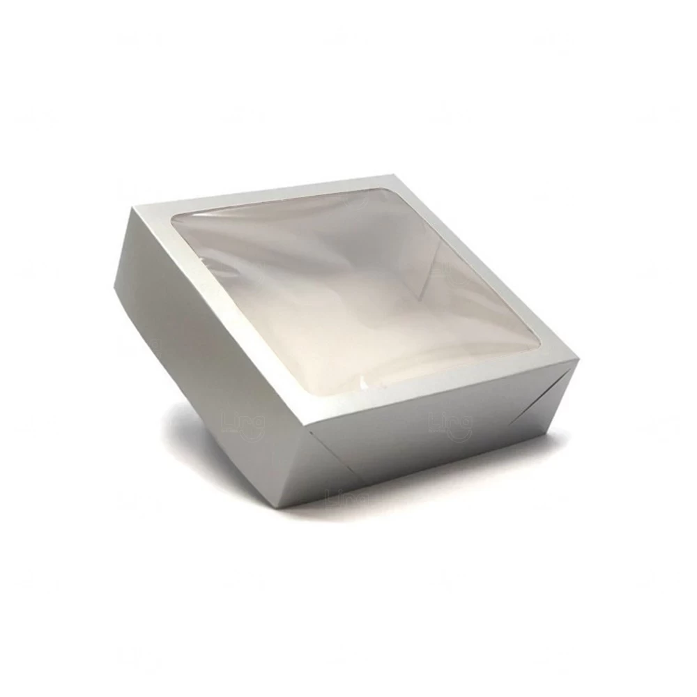 Caixa com Visor para Brinde Corporativo - 20 x 20 x 6 cm 