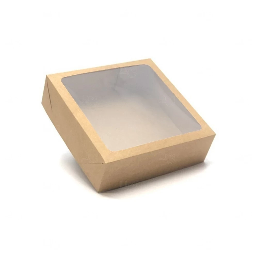 Caixa com Visor para Brinde Corporativo - 20 x 20 x 6 cm 